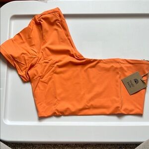 Toast Swim One Shoulder Top Nectarine Small